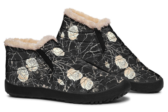 Ivory Kintsugi Rose Winter Sneakers
