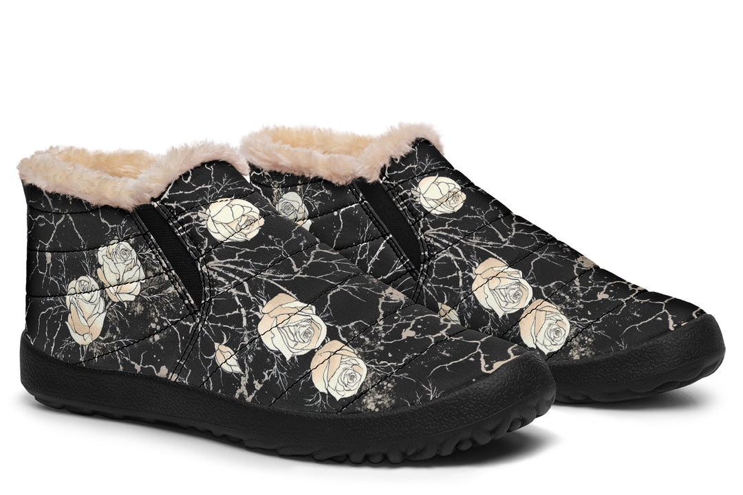 Ivory Kintsugi Rose Winter Sneakers