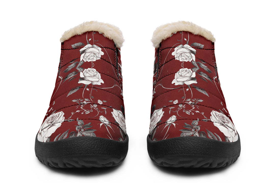 Red Rose Romance Winter Sneakers