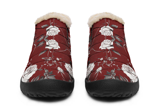 Red Rose Romance Winter Sneakers