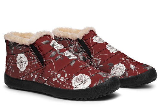 Red Rose Romance Winter Sneakers