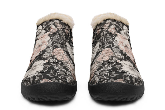Vintage Peonies Winter Sneakers