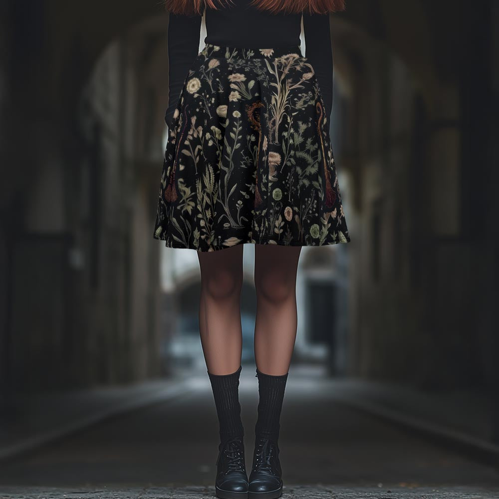 Witches' Broomsticks Skater Skirt