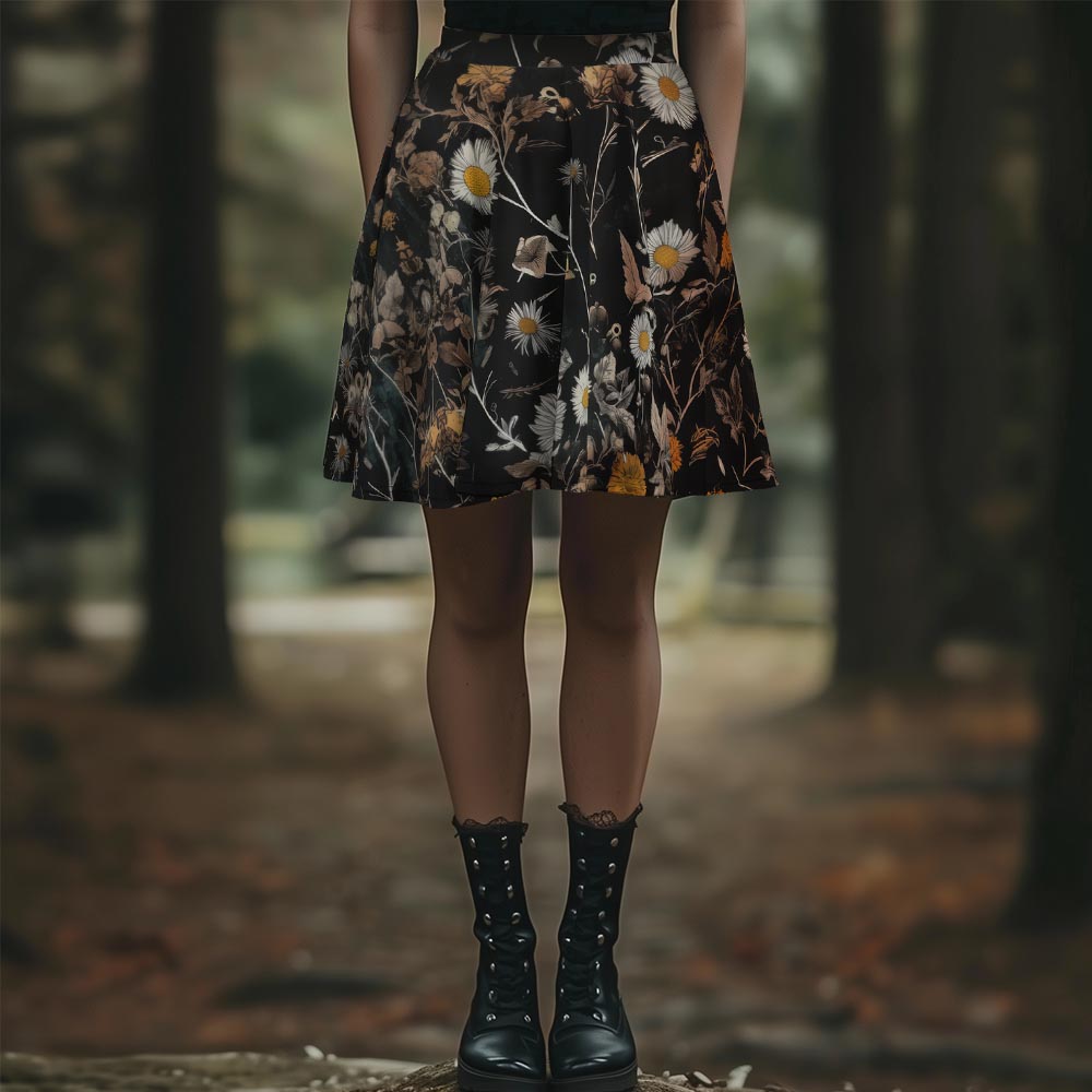 Withering Garden Skater Skirt
