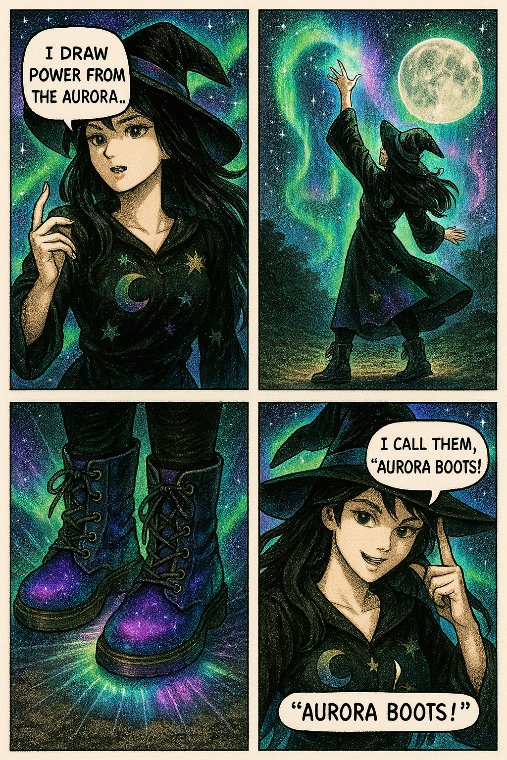 Teal Aurora Winter Boots
