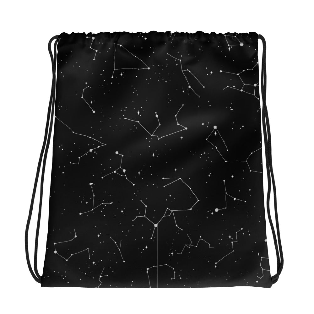 Purr Nebula Drawstring Bag