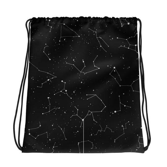 Purr Nebula Drawstring Bag