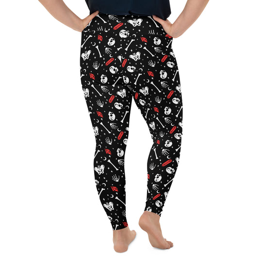 Skulls & Crystals Plus Size Leggings