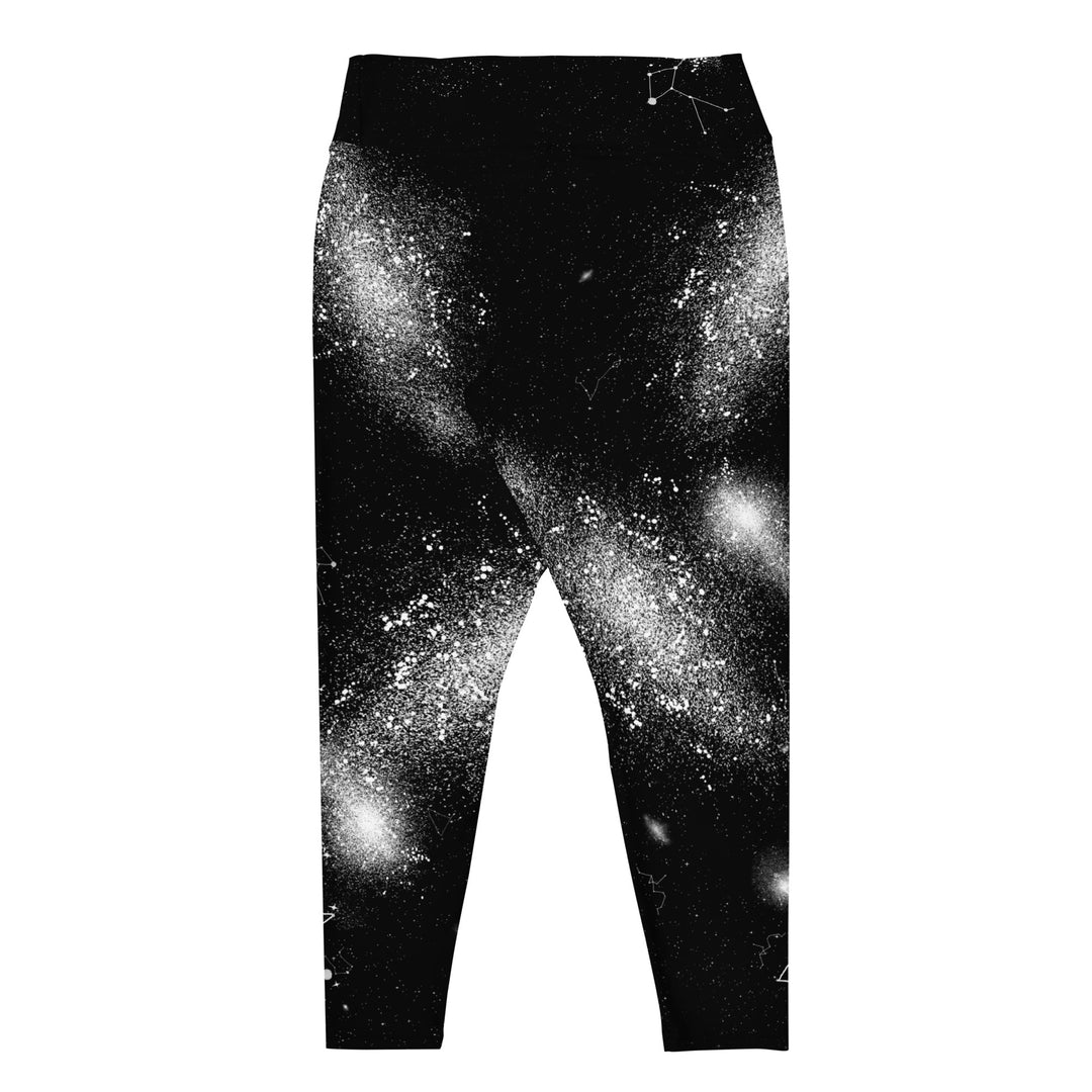 Constellation Plus Size Leggings - UPF 50+ Protection Witchy Occult Style Vegan Activewear - Goth Yoga Leisurewear