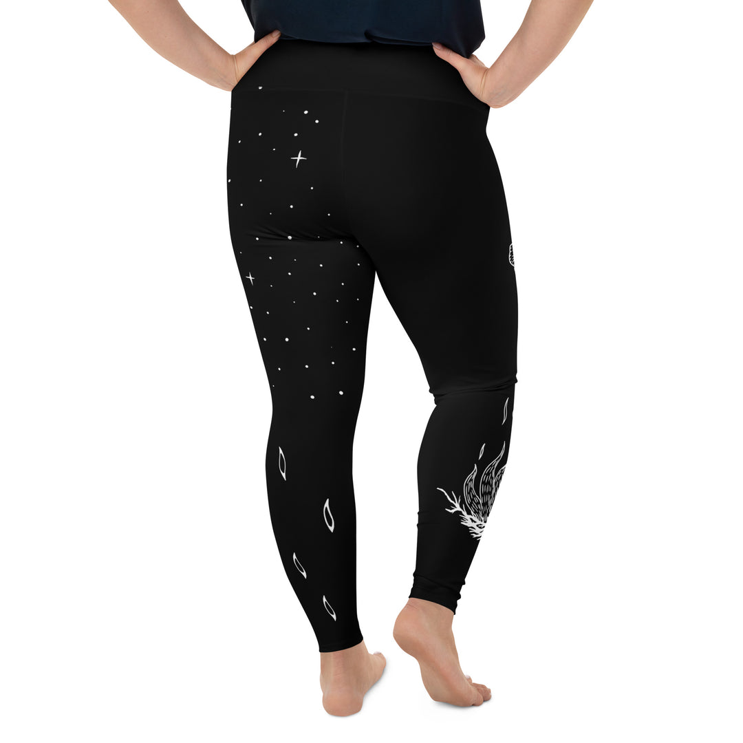 Godbane Plus Size Leggings - UPF 50+ Protection Witchy Occult Gothic Style Activewear - Vegan Yoga Leisurewear