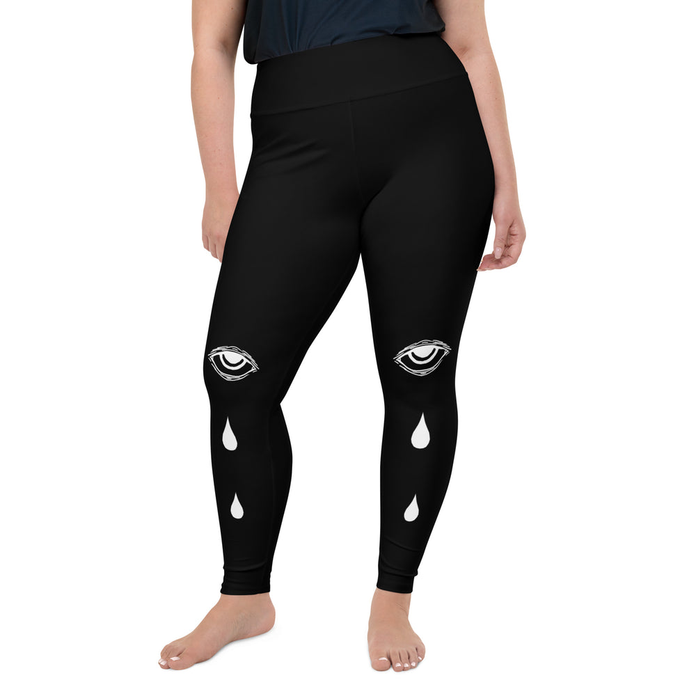 Bitter Truth Plus Size Leggings - UPF 50+ Alt Style Vegan Activewear - Witchy Goth Leisurewear - Gothic Yoga