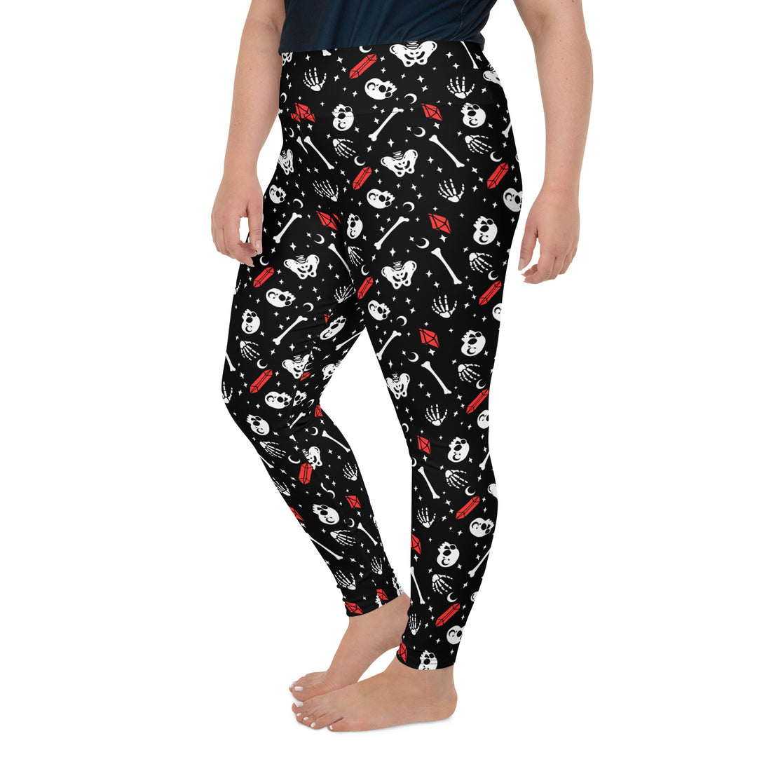 Skulls & Crystals Plus Size Leggings