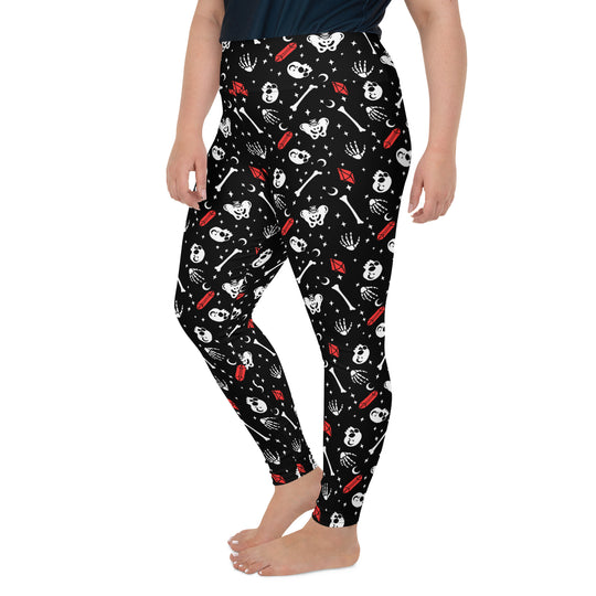 Skulls & Crystals Plus Size Leggings