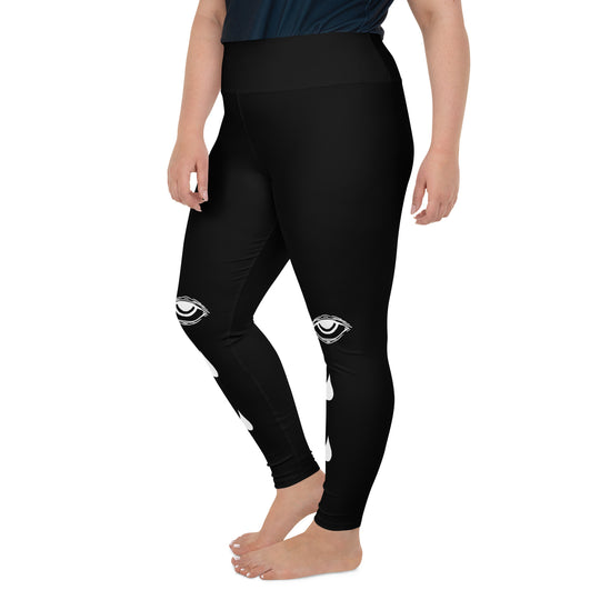 Bitter Truth Plus Size Leggings - UPF 50+ Alt Style Vegan Activewear - Witchy Goth Leisurewear - Gothic Yoga