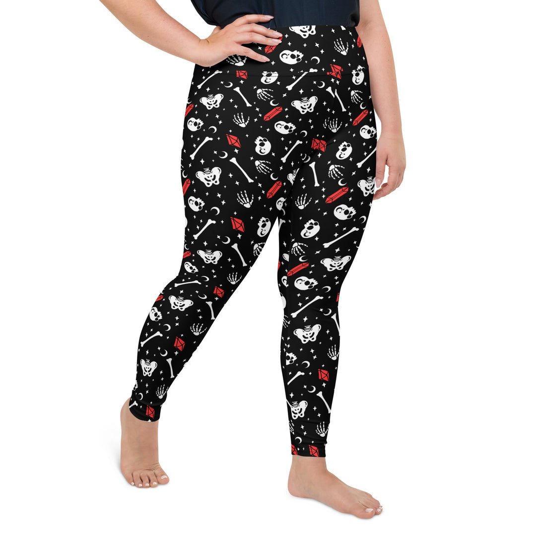 Skulls & Crystals Plus Size Leggings