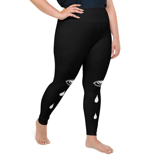 Bitter Truth Plus Size Leggings - UPF 50+ Alt Style Vegan Activewear - Witchy Goth Leisurewear - Gothic Yoga