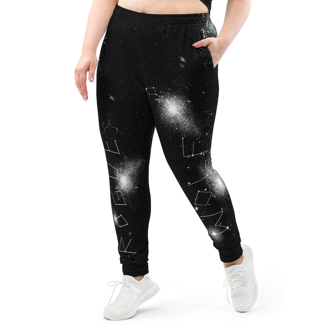 Constellation Slim-Fit Joggers - Vegan Workout Tracksuit Trousers for Yoga, Pilates, Eco-friendly Recycled Gym Pants, Goth Activewear