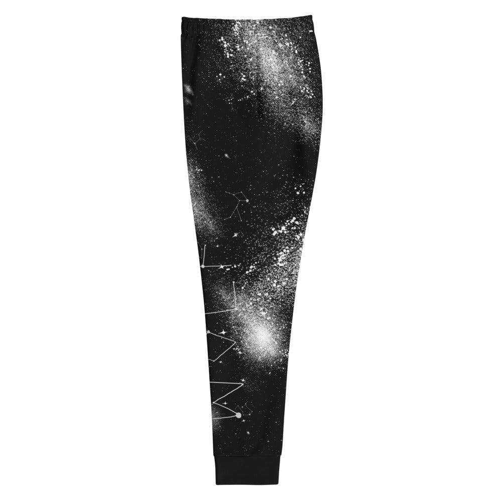 Constellation Slim-Fit Joggers - Vegan Workout Tracksuit Trousers for Yoga, Pilates, Eco-friendly Recycled Gym Pants, Goth Activewear