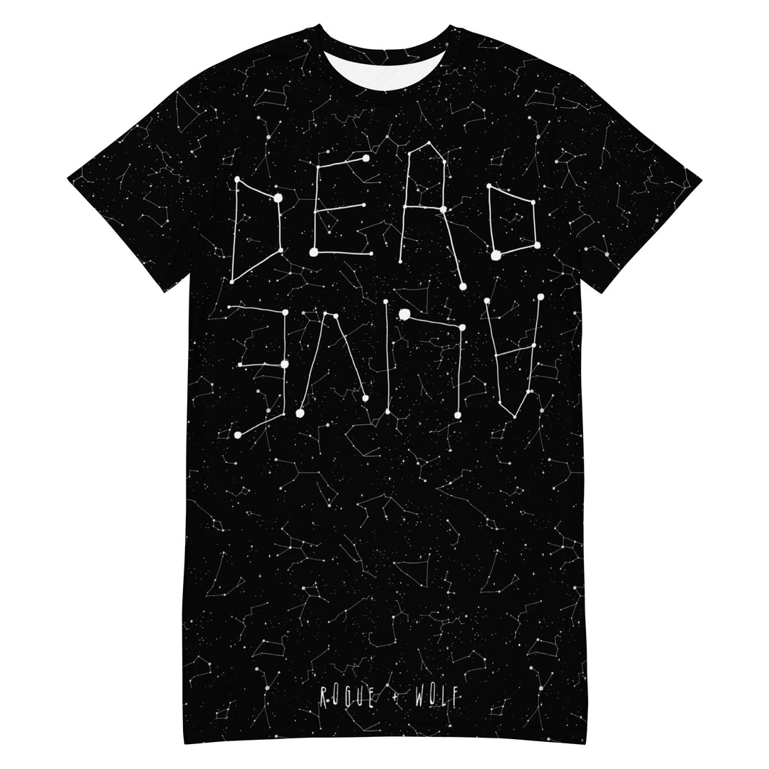 Dead or Alive Tee Dress - Vegan Oversized T-shirt Witchy Alt Style Occult Grunge Aesthetic Unisex Goth Black Dress