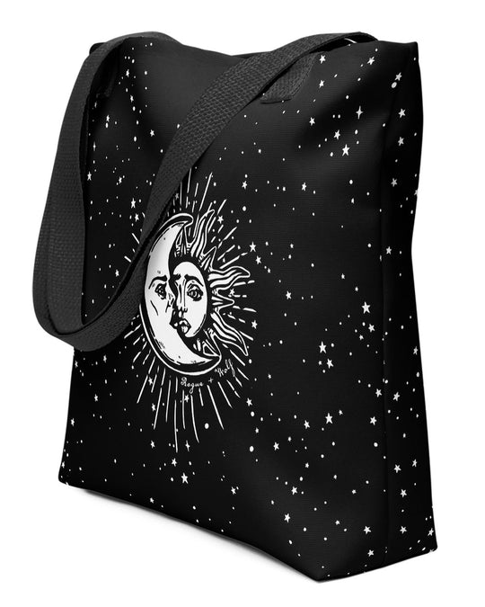 Astral Tote Bag - Large Foldable Bag for Work Gym Travel Shopping & Grocery Goth Accessories Dark Academia