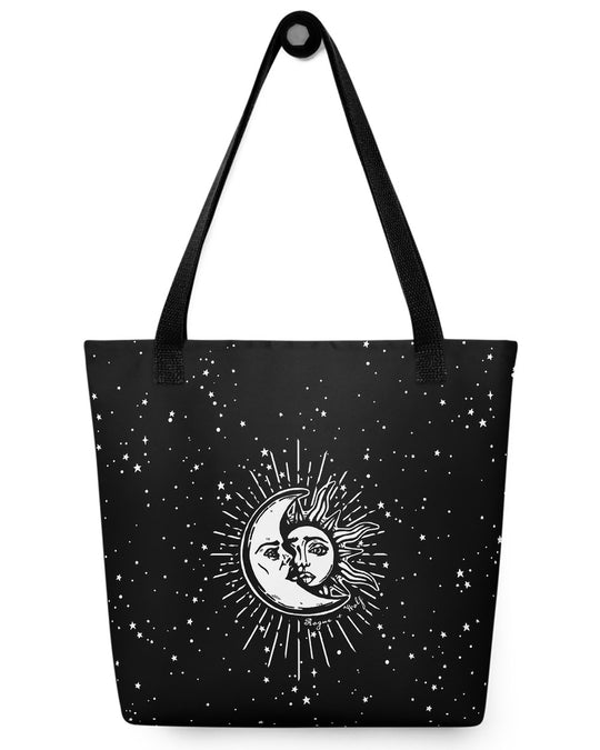 Astral Tote Bag - Large Foldable Bag for Work Gym Travel Shopping & Grocery Goth Accessories Dark Academia