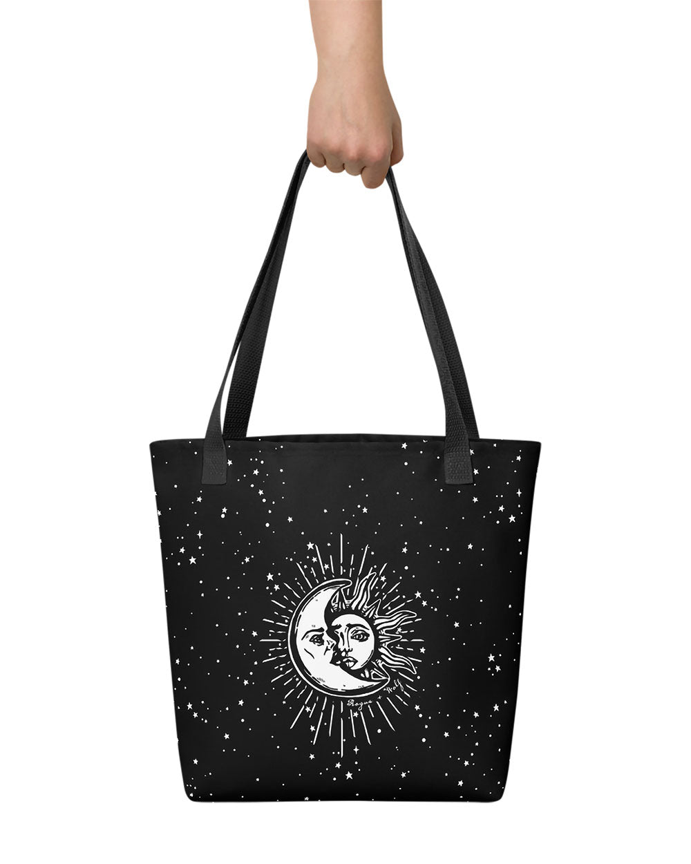 Astral Tote Bag - Large Foldable Bag for Work Gym Travel Shopping & Grocery Goth Accessories Dark Academia