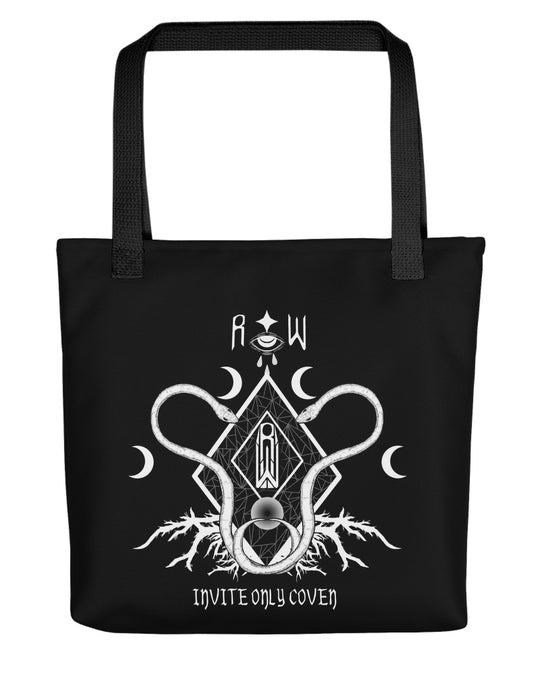 Coven Tote Bag - Vegan Bag for Women Large Foldable Bag Work Gym Travel Shopping Grocery Goth Accessories