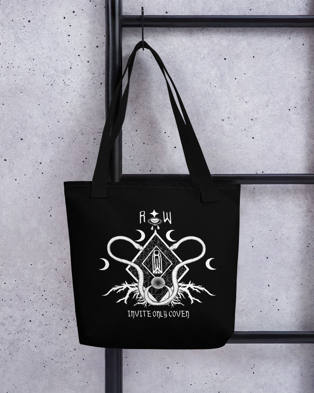 Coven Tote Bag - Vegan Bag for Women Large Foldable Bag Work Gym Travel Shopping Grocery Goth Accessories