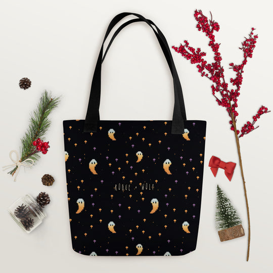 Stargazin' Spectres Tote for Women - Dark Academia Witchy Large Foldable Bag for Uni Work Grocery Goth Gifts