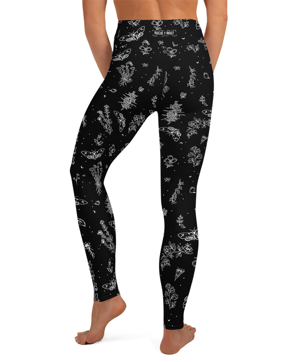 Nightshade Yoga Leggings - Activewear Leisurewear Alt Style Goth Leggings Sportswear Witchy Dark Academia Gothic