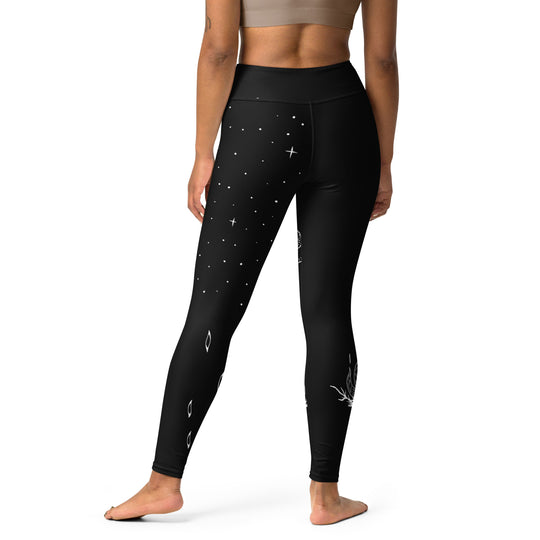 Godbane Leggings - Vegan UPF 50+ Protection Dark Academia Goth Yoga Activewear Occult Witchy Leisurewear