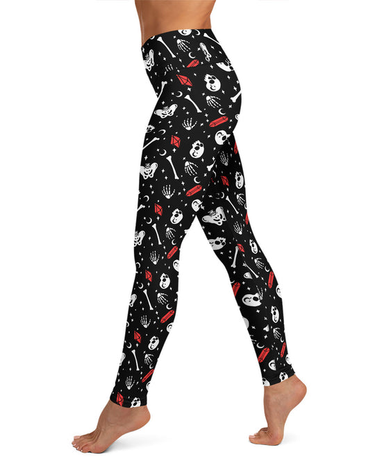 Skulls & Crystals Yoga Leggings