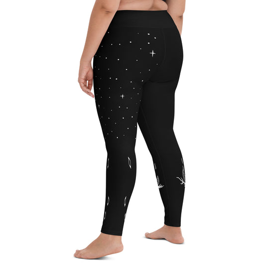 Godbane Leggings - Vegan UPF 50+ Protection Dark Academia Goth Yoga Activewear Occult Witchy Leisurewear