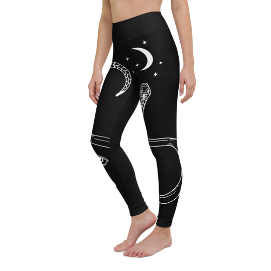 Serpent Summoner Leggings - Vegan UPF 50+ Protection Dark Academia Goth Yoga Activewear Occult Witchy Leisurewear