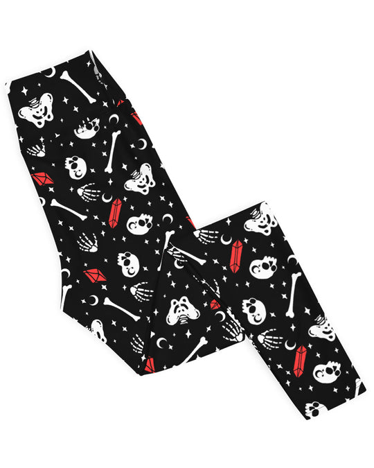 Skulls & Crystals Yoga Leggings