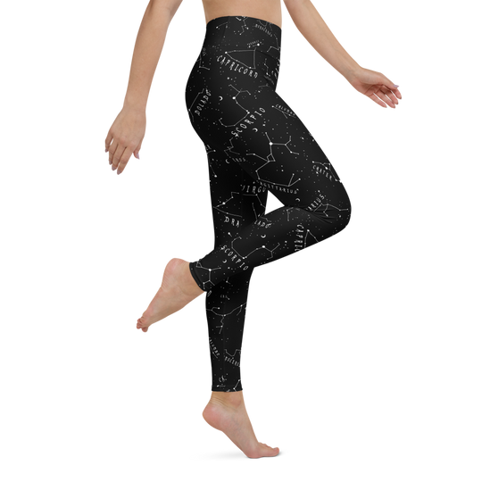 Stellar Leggings - Vegan UPF 50+ Protection Dark Academia Goth Yoga Activewear Occult Witchy Leisurewear