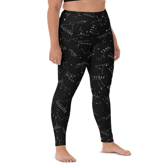 Stellar Leggings - Vegan UPF 50+ Protection Dark Academia Goth Yoga Activewear Occult Witchy Leisurewear