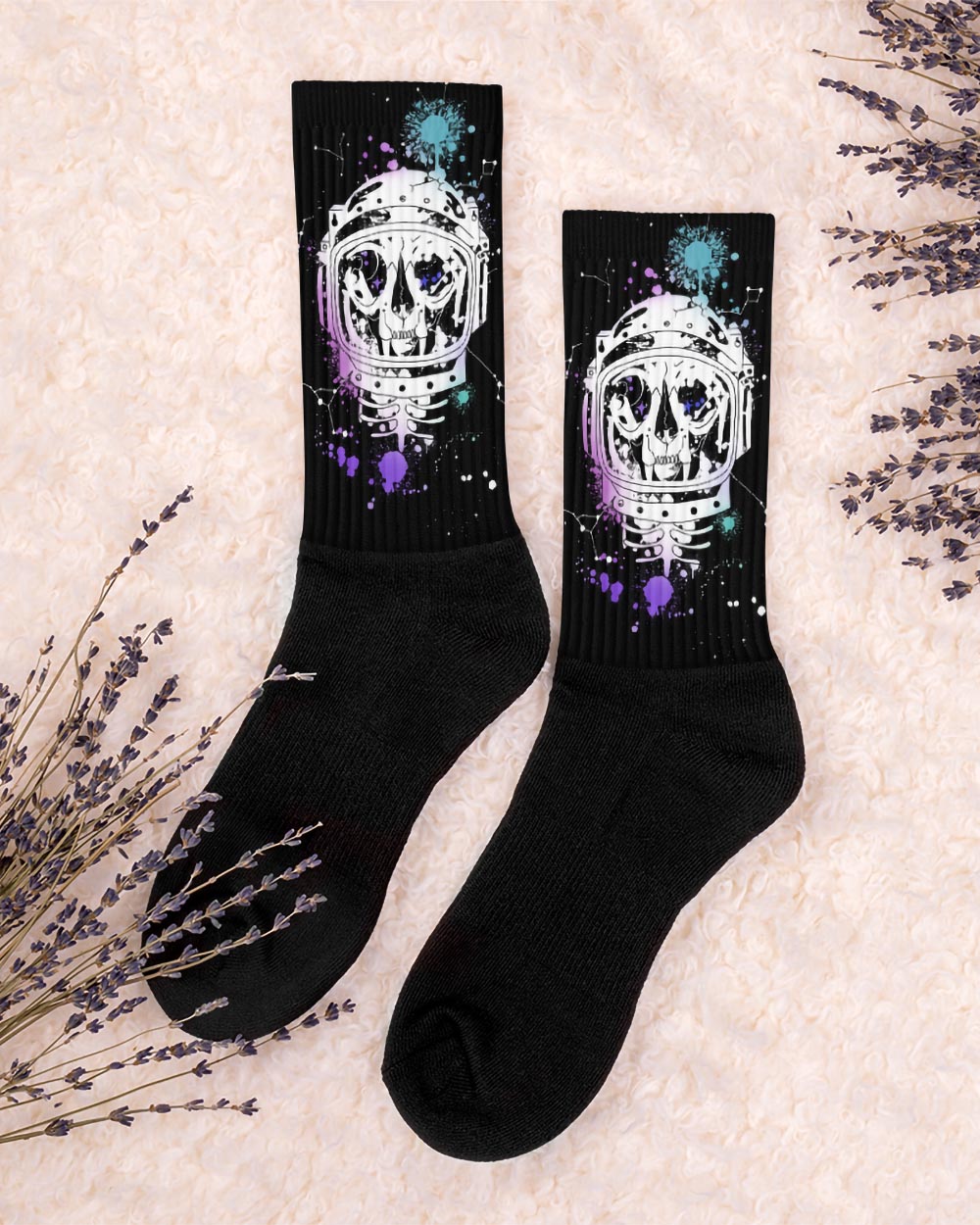 Cat-Astro-Phe Socks - Vegan Goth Socks Unisex Grunge Aesthetic Witchy Alt Accessories Spooky Cool Fun Gifts