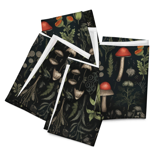 Foraging Cloth Napkins Set of 4 - Beautifully Botanical & Witchy Home Decor, Dark Academia Kitchen Table Dinnerware