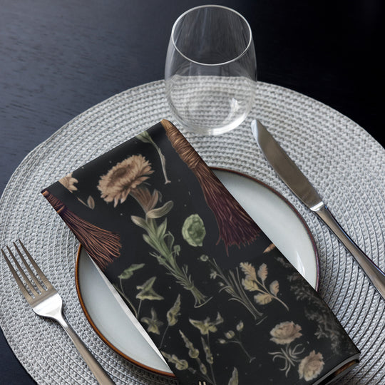 Witches' Broomsticks Cloth Napkin Set