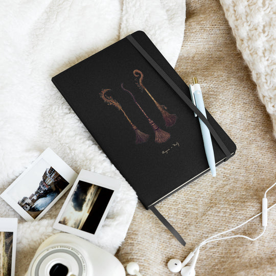 Witches' Broomsticks Hardcover Notebook - Witchy Diary - Gothic Dark Academia Journal, School & College Essentials with Elastic Closure and Ribbon Marker