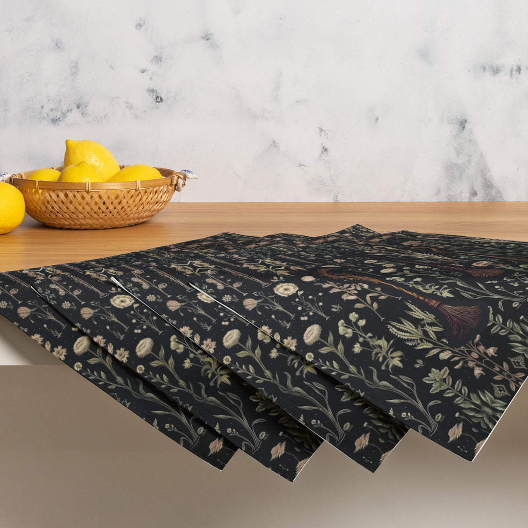 Witches' Broomsticks Placemat Set