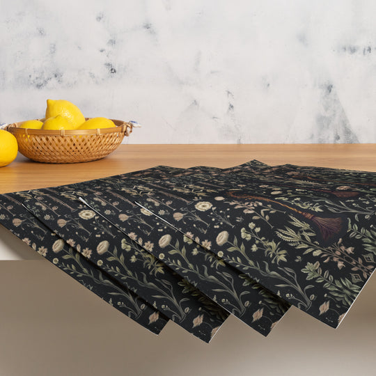Witches' Broomsticks Placemat Set