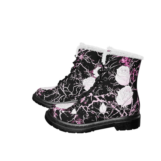 Amethyst Kintsugi Rose Winter Boots