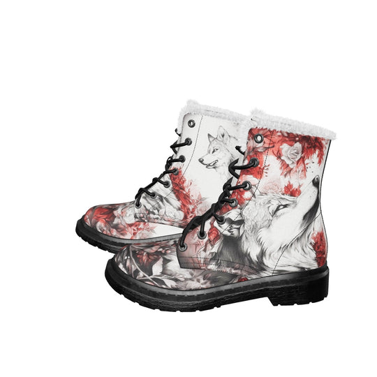 Crimson Wolf Winter Boots