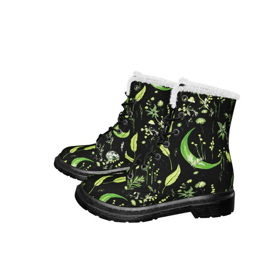 Green Moonlit Botanica Winter Boots