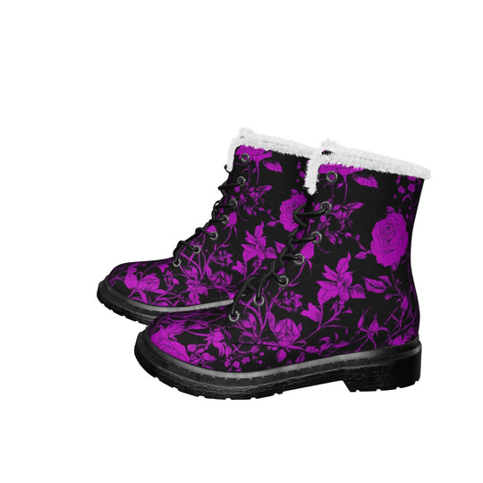 Purple Rose Romance Winter Boots