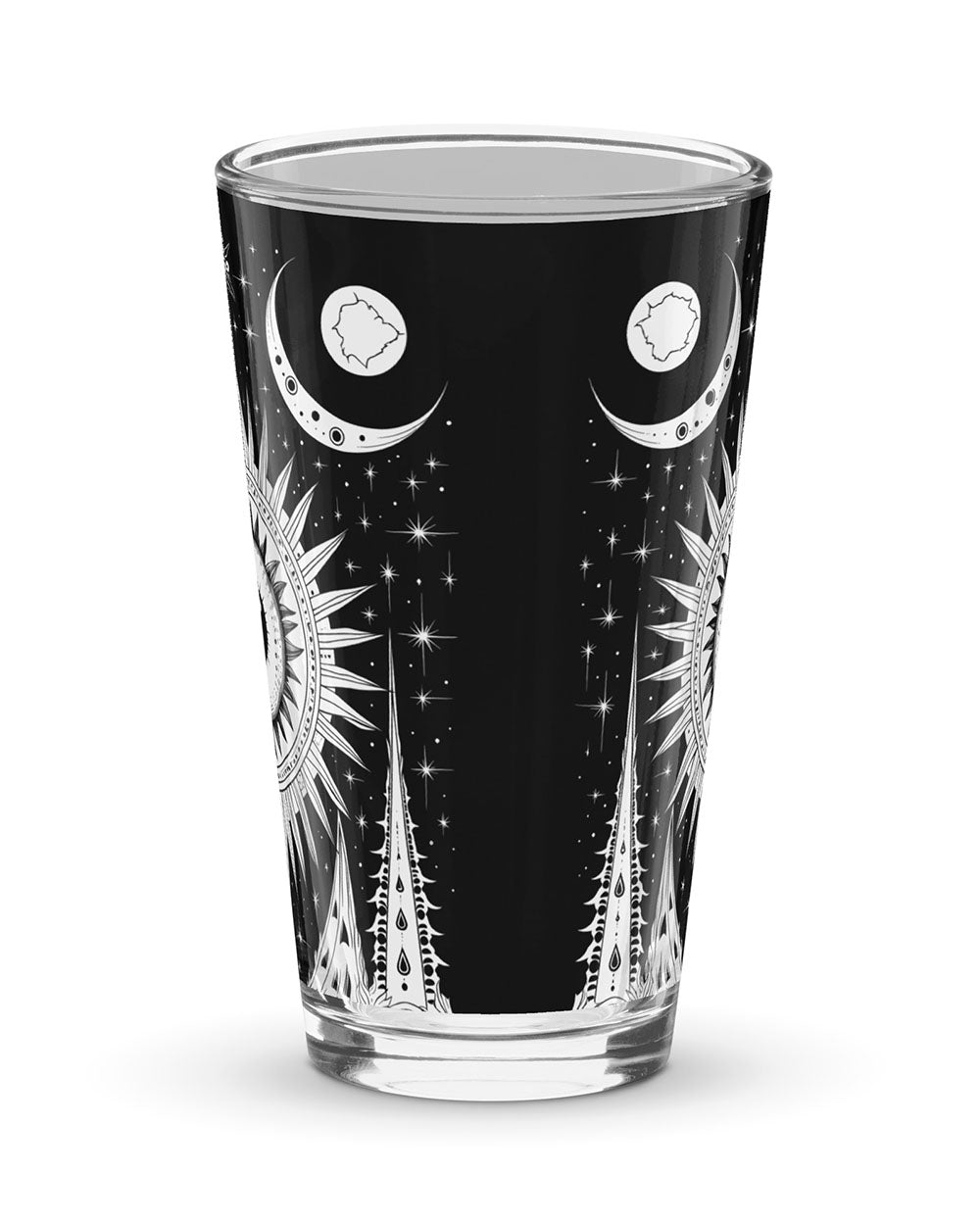 The Cosmos Awakens Pint Glass - Witchy Alt Style Goth Drinkware Gothic Kitchen Decor Halloween Gift