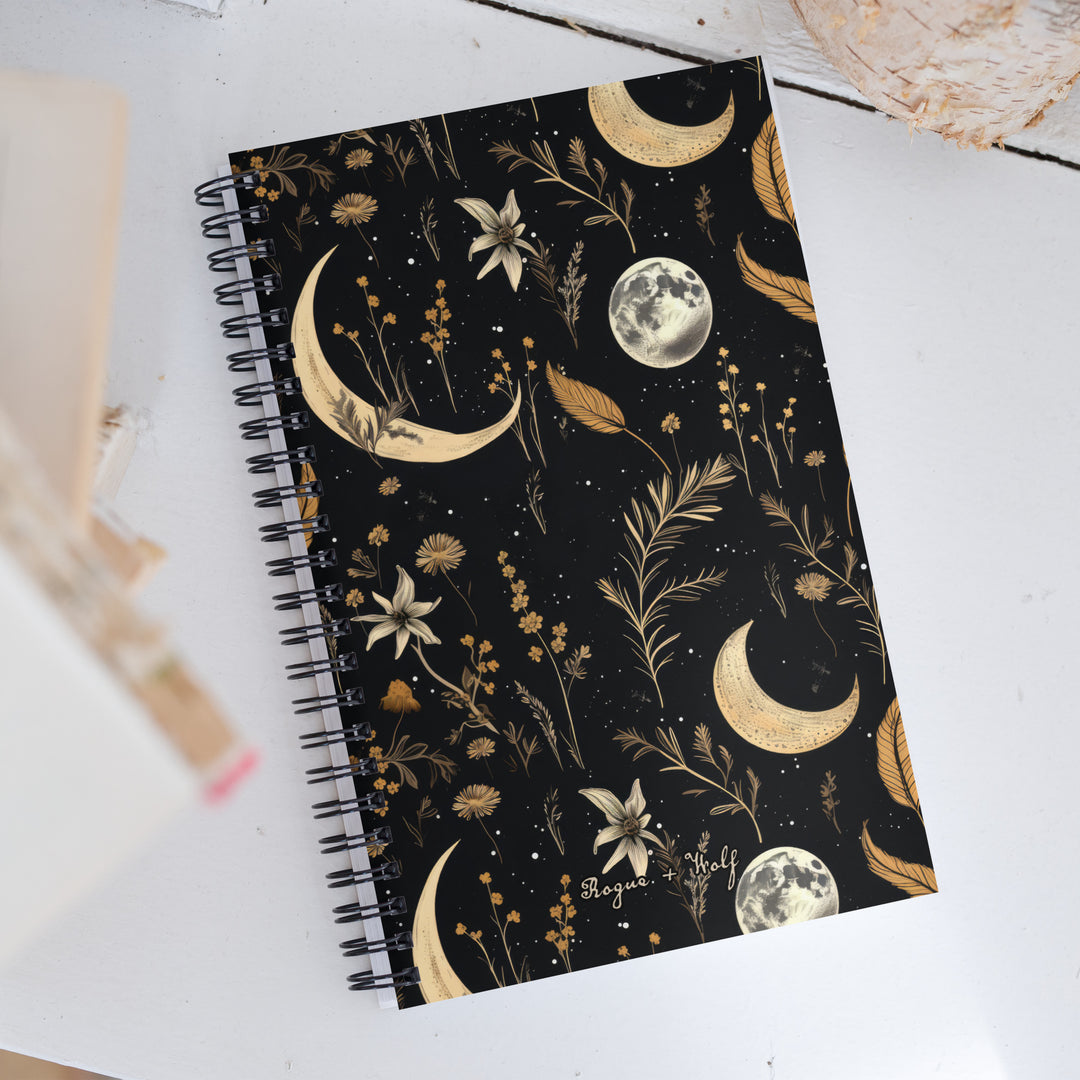 Moonlit Botanica Spiral Notebook