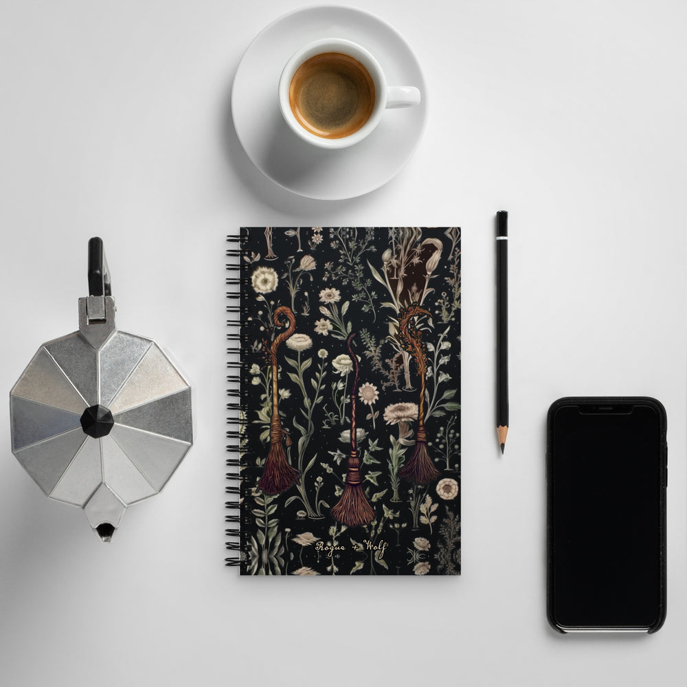 Witches' Broomsticks Spiral Notebook